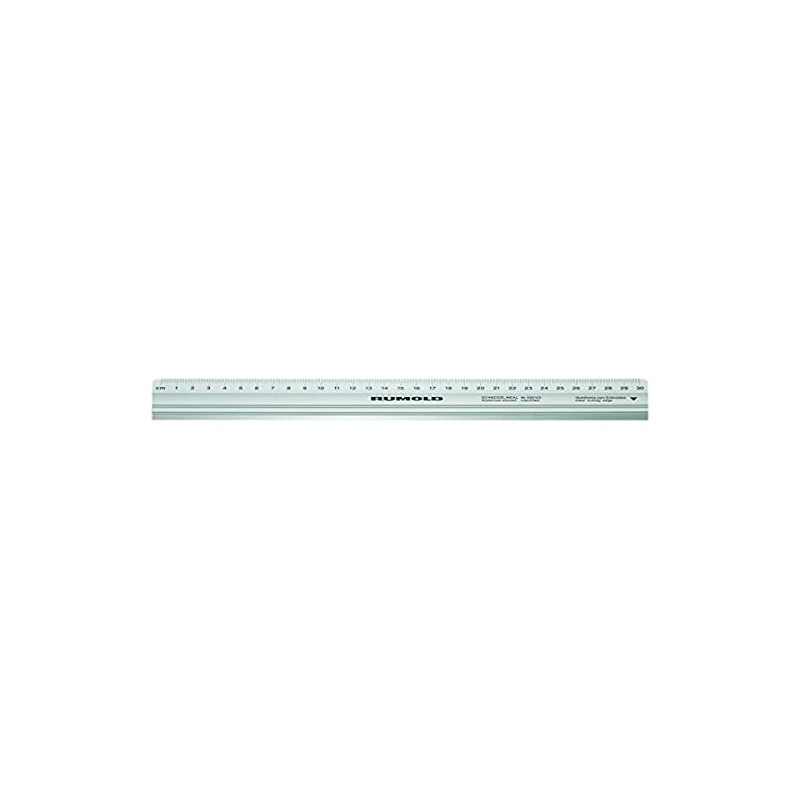 Cutting Ruler 30 cm Aluminium with Steel Edge Non-Slip/Millimetre Scale
