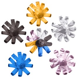 Party Balloons 13 Inch 50 Pcs Assorted Metallic Latex Balloons - Metallic Gold, Silver, Black, Blue & Pink, Helium-Compatible Balloons for Birthday, Wedding, Graduation, Bridal Shower, Bachelorette