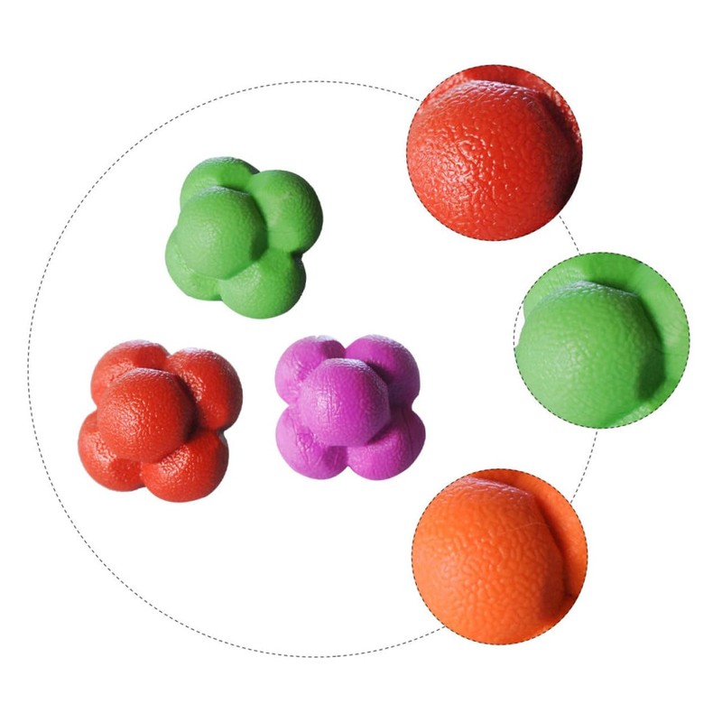 Mipcase 3pcs Fitness Balls Hexagonal Reaction Balls Agile Training Gym