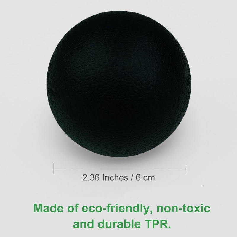 Small Hard Massage Ball 2 Pack. Lacrosse Ball Size Fascia