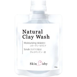  SkinBaby Facial Cleansing Foam, Facial Cleanser, Dark Pores, Mud Cleanser, Additive-free, Sensitive Skin, Dry Skin, Face Cleanser, Organic, Foaming Net Included, 3.5 oz (100 g)