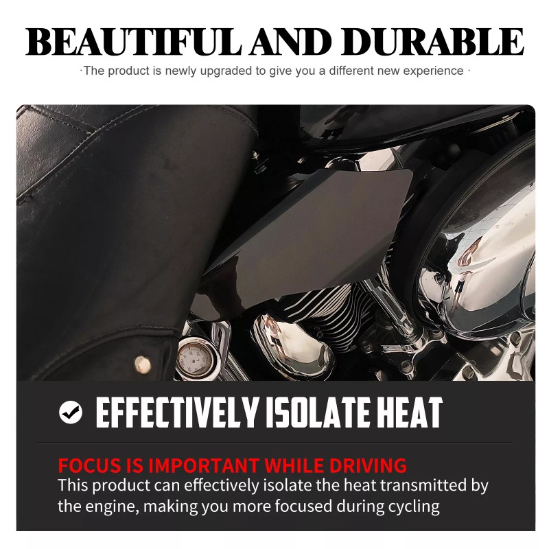 YHMTIVTU Mid-Frame Air Deflector Heat Shield Fit For Harley Softail