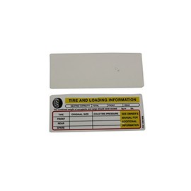 GM Genuine 19206430 Vehicle Capacity Weight and Tire Info Label Kit