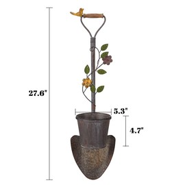 SMQLJXC 2Pcs Wall Mounted Planter Farmhouse Outdoor Wall Decor-Rustic Garden Shovel Tool Planters