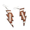 Sports Game Ball Football Basketball Lightning Earrings Drop for Women