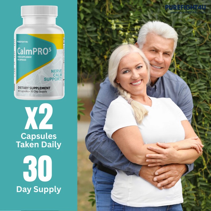 PUREFIGH4U CalmPro5, Nerve Calming Support Capsules Supplement, Calm Pro 5