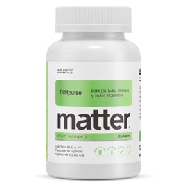 Matter DIMpulse, Suplementos Alimenticios con BioResponse DIM e Indol-3-Carbinol, Apoya el Balance Hormonal, Protección Celular y Desintoxicación Natural, 1 Frasco con 60 Cápsulas Vegetales (Antes Broccal)