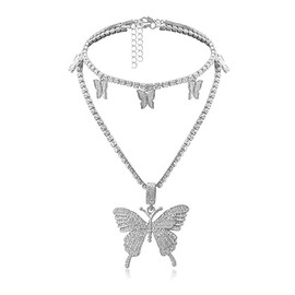 Dainty Butterfly Necklace Chain for Women Butterfly Necklaces Choker Jewelry