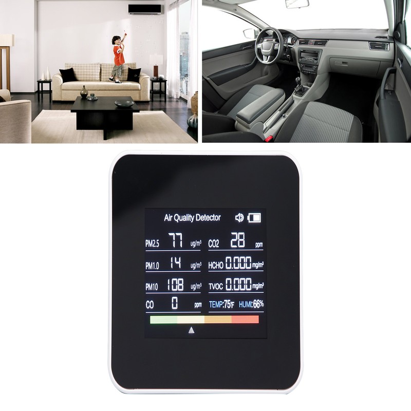 Air Quality Meter PM2.5 PM10 HCHO TVOC CO CO2 Detector