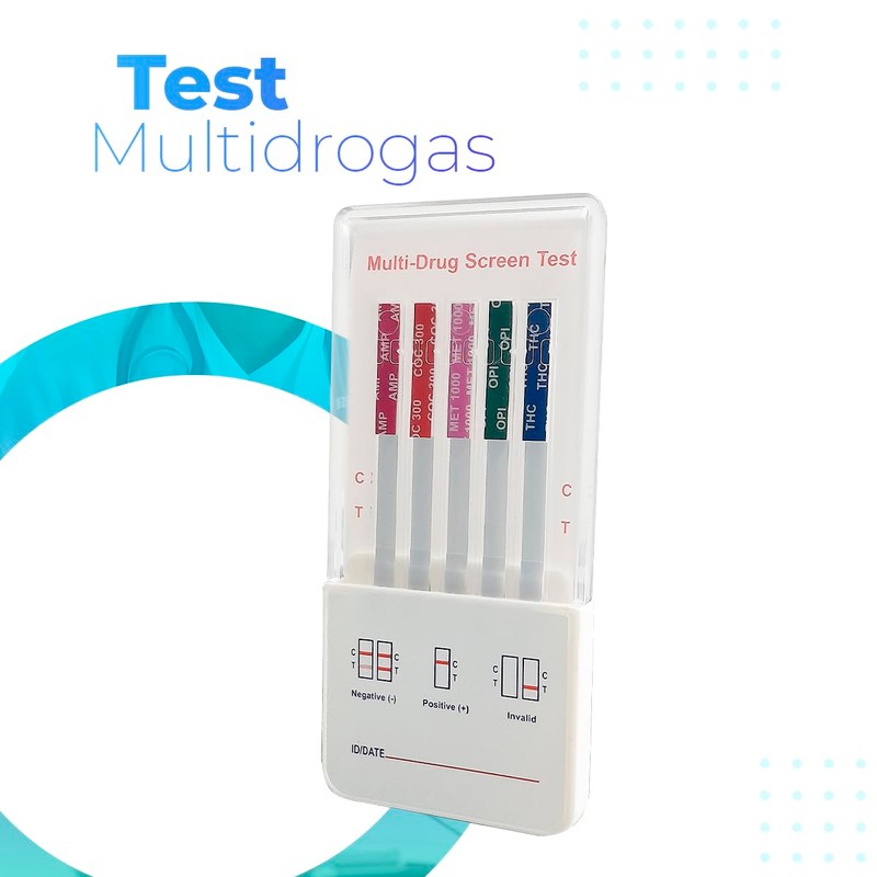 Prueba Antidoping en orina panel de 5 parametros, 5 Kits.