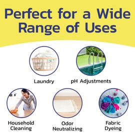 Banner Chemical Soda Ash (10 lbs) - 100% Sodium Carbonate - Multipurpose Cleaner, Detergent Booster & pH Adjuster, High Purity for Industrial & Household Use, Made in USA