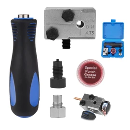 Jusimi 4.75mm Brake Pipe Flaring Tool Kit UK, 5 in 1 Bubble Flare Maker with Metal Head Handheld Pipe Expansion Tool for Car or Motorcycle 3/16 inch Lines Compact and Lightweight