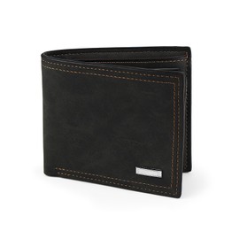 AdiStylinno Mens Wallet, Leather Slim Wallet for Men Multifunctional Credit Card Wallet Bifold Card Holder with Multi Slots (Black)