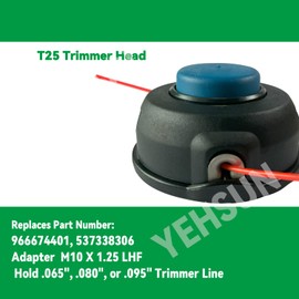T25 128LD Trimmer Advance Head Fits for Husqvarna 124L 125L 128L 128R 128RJ 223L 122L 125C 125L 125LDX 128R 128RJ 223L 223R 322C 323C 325C 325CX Replace Weed Eater 966674401 537338306