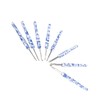 8pcs Crochet Hook Set Blue White Porcelain Printing Hand Polished