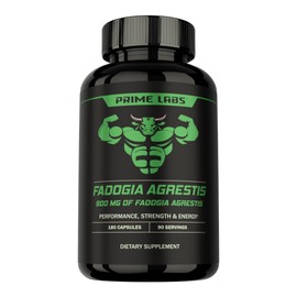 Prime Labs Fadogia Agrestis for Men - 600mg per Serving - Promotes Performance, Strength, & Energy - Non-GMO, Third-Party Tested, Made in The USA - 180 Capsules / 90-Day Supply