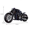 Pasyru Technik Motorcycle Building Blocks Set, 623 Pieces, 1:8 Clamping