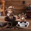 Wesiti 2 Pcs Highland Cow Figurines Coffee Highland Cow Gnomes