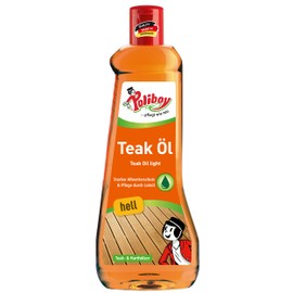 Poliboy Teak Öl für helle Harthölzer - intensive Farbauffrischung - reinigt, pflegt und schützt - 500 ml - Made in Germany