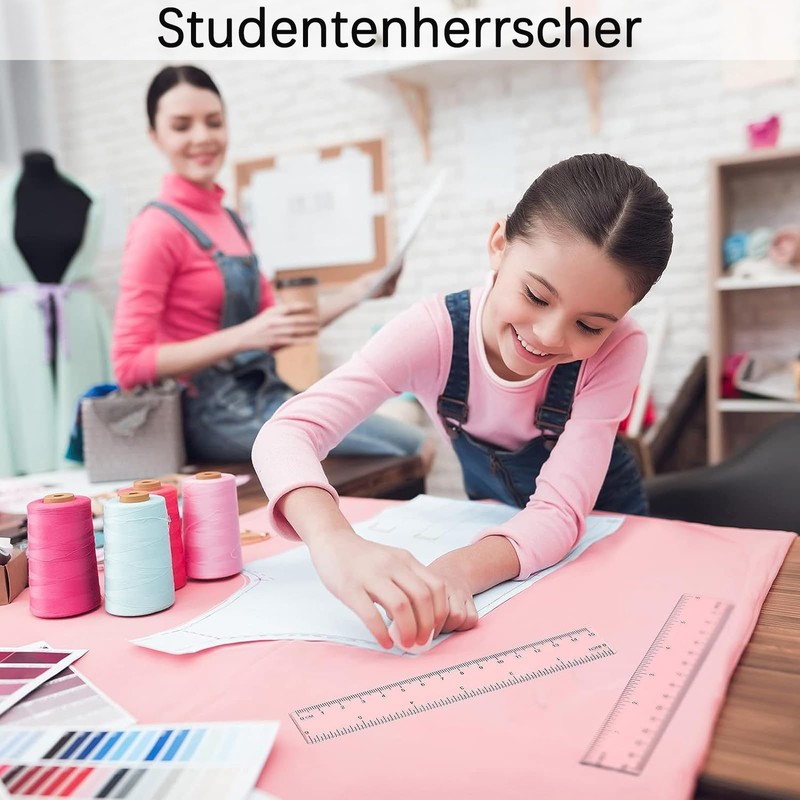 6PCS Small Rulers for School 15cm, Clear Plastic Ruler Measuring