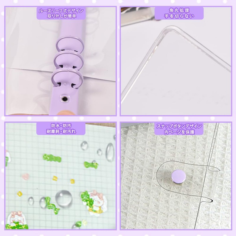 Personal Organizer Transparent Ring Binder A6 Size Sticker Book 6