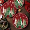 24 Pcs Christmas Paper Plates Red Green Merry Christmas Snowflake