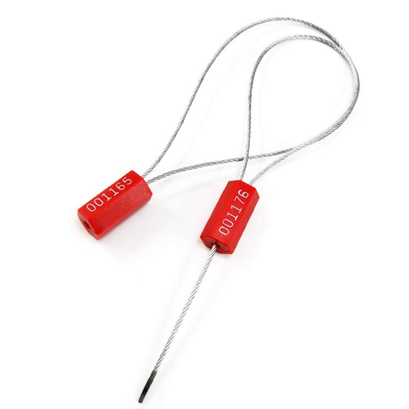 Pull-Tite Steel Security Cable Wire Seals Numbered Anti-Tamper Security Tags