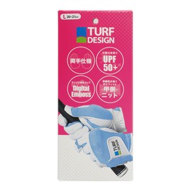 Two hand gloves, multicolor (white / blue), S
