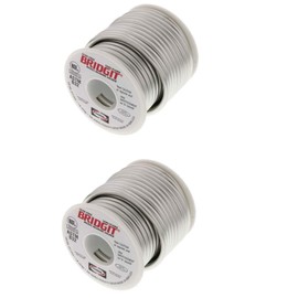 USA Made Lead Free Solder,Safety High Strength Nicke-Bearing Bridgit Solder 1/8" Dia, 16 oz, Silver, Solid Tough Gap Filler Solder Wire for Plumbing HVAC Copper Fittings (Pack of 2)