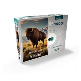 MyPuzzle Wyoming, American Bison: State Animals Series - Premium 1000 Piece Jigsaw Puzzle for Adults
