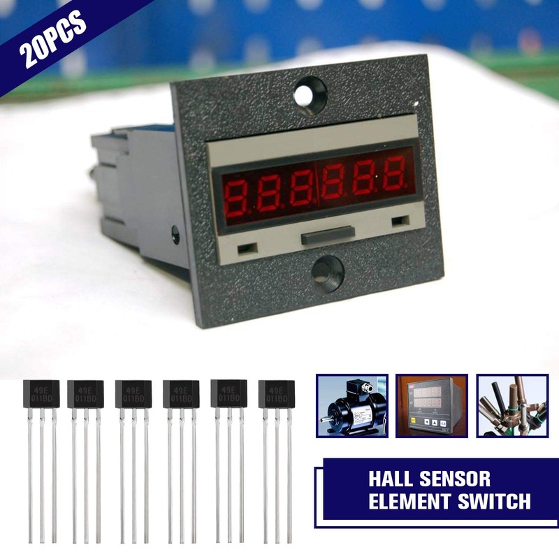 EMSea 20Pcs 49E TO-92 Linear Hall Effect Sensors 3 Pins