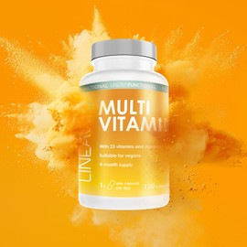LINEAVI Multivitamin 120 Vegan Capsules (4 Month Supply), High Dose with 23 Vitamins and Minerals from A-Z, Supports the Normal Function of the Lmmune System, Made in Germany