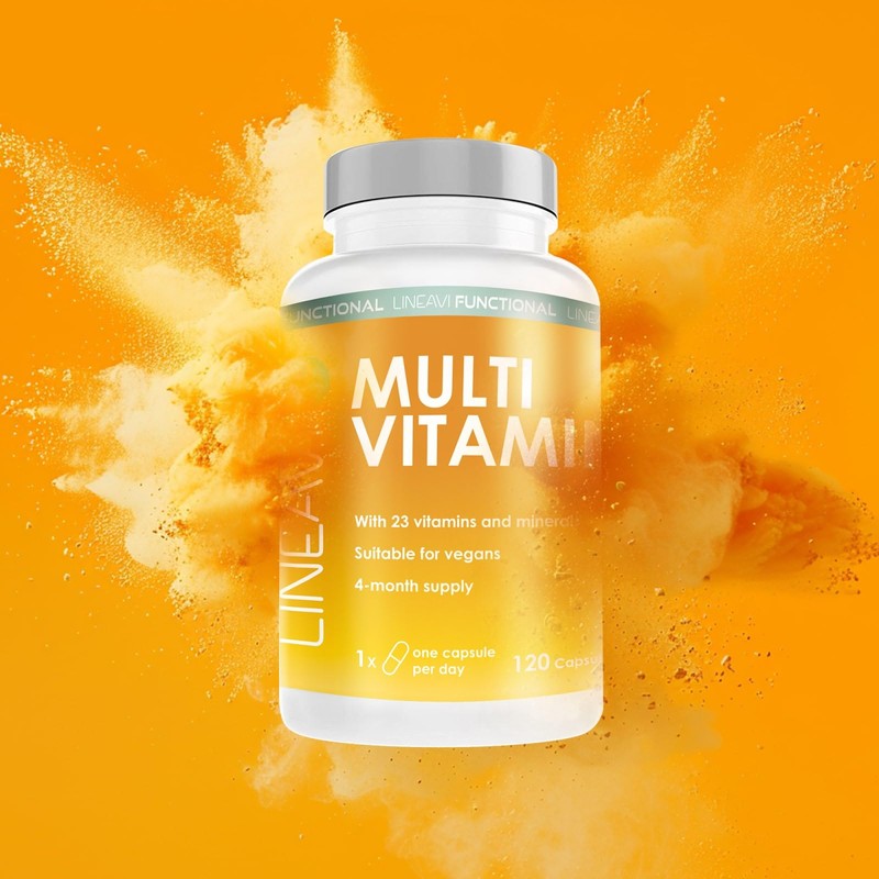 LINEAVI Multivitamin 120 Vegan Capsules (4 Month Supply), High Dose