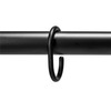 Croydex Matt Black C-Shaped Curtain Ring 12pc