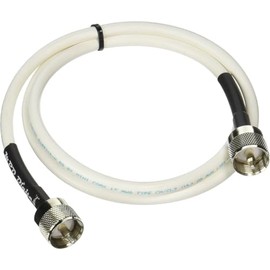 MPD Digital I RG8X Coax Cable with UHF PL259 Male to UHF PL259 Male Connector I 50 Omh I RF, CB & AIS Mini-8, Jumper I Made in The USA I White, 10 Feet