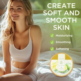 Princess Belle Avocado Body Butter, Shea Body Butter for Women and Men Dry Skin, Natural Avocado Butter for Body Moisturizer, Deep Moisturizing and Softening-100ml(3.4 floz)