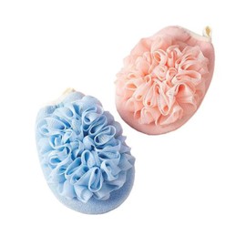 Limeow Pack of 2 Pink and Blue, Bath Sponge Shower Sponge Loofah Sponge Shower Sponge Exfoliating Sponge Body Scrubber Soft Lightweight Foaming Ideal for Cleaning Body Scrubs and Scrubs