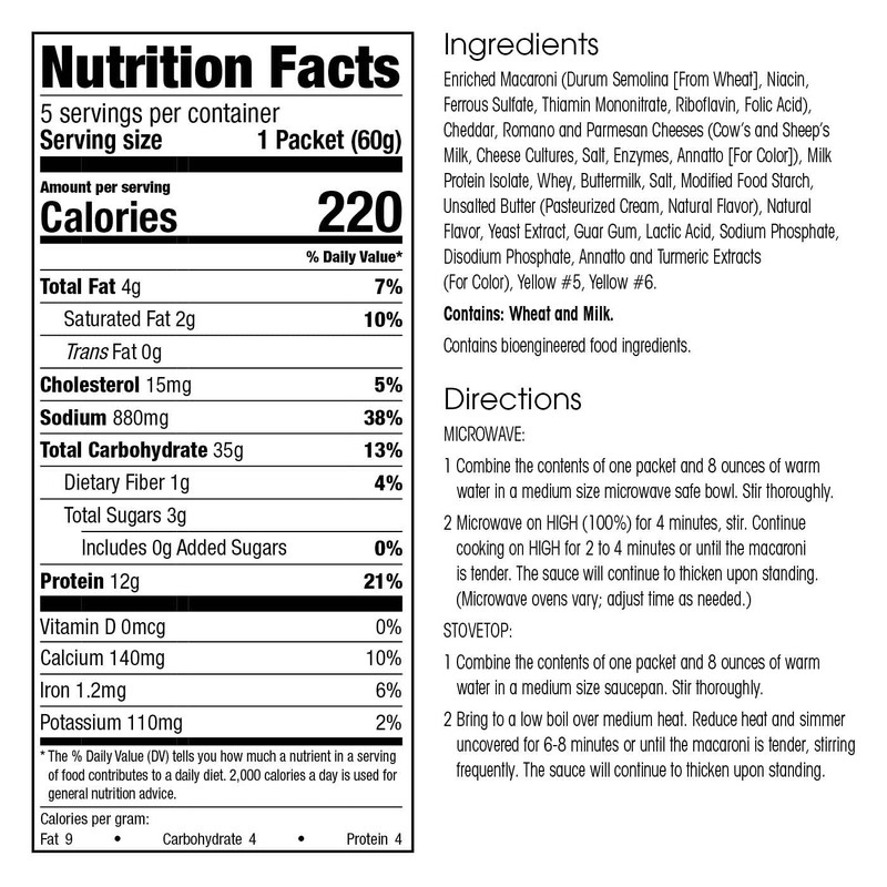 WonderSlim Protein Pasta, Macaroni & Cheese, 12g Protein, Low Calorie