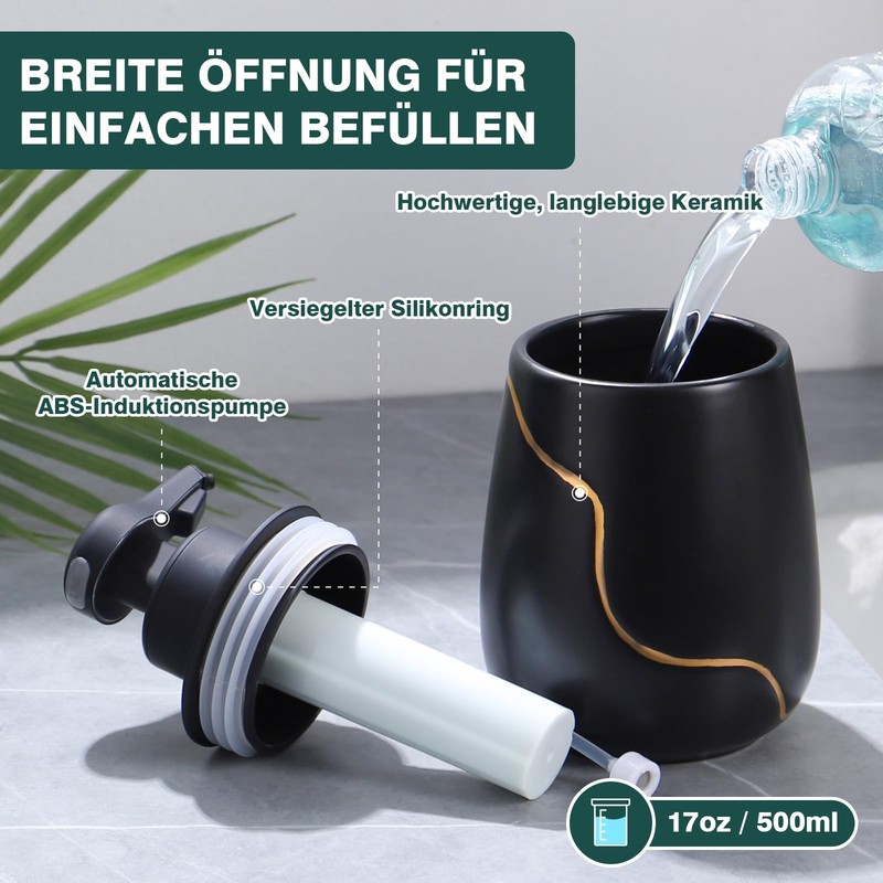 BosilunLife Automatic Electric Soap Dispenser with Sensor, No Touch Sensor,