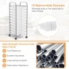 10 Compartment Transparent Multicolor Rolling Storage Cart Organizer with 4