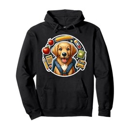 Back To School Golden Retriever Dog Kids Boys Girls Owner Pullover Hoodie