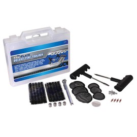 Tru-Flate 15-181 46 Piece Complete Tire Repair Tool Box Kit, 1 Pack