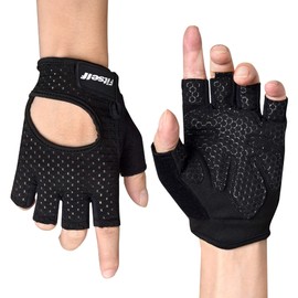 Fitself Fitness Gloves Men Women Breathable Weightlifting Training Gloves for Gym Strength Training Bodybuilding Workout Cycling, black, xl