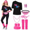 Lukovee Disfraz de los 1980 Mujers, 8 Conjunto de 80's