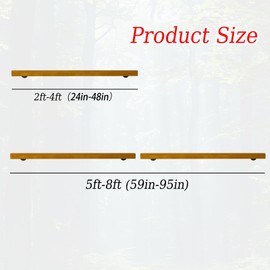 4FT Wooden Stair Railing Indoor, Wall Railings for Stairs, Hand Rails for Indoor Stairs, Non-Slip Stair Handrail for Home Garden Corridor Lofts Kindergarten Guardrail
