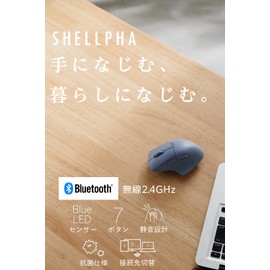 Elecom M-SH31MBSKNV Wireless Mouse, Silent, 5 Buttons + Tilt, Bluetooth, Compatible with 2.4 GHz, Multi Pairing (Up to 3 Units), Small, Navy