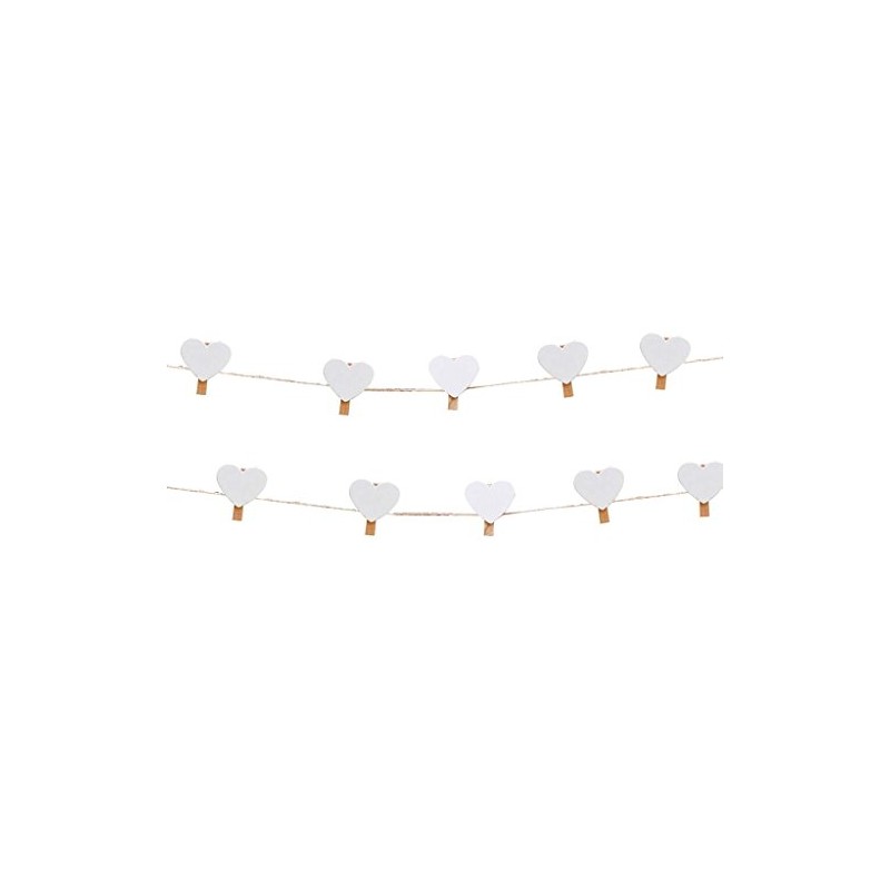 Ginger Ray White Twine and Hearts Photo Wedding Bunting 5