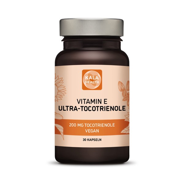 Kala Health Ultra Tocotrienol 200mg Vitamin E Vegan - All 4 Tocotrienols - Alpha Tocotrienol + Beta Tocotrienol + Gamma Tocotrienol + Delta Tocotrienol - No Tocopherols - Tocotrienol Complex