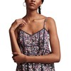 Lucky Brand Women's Printed Pintuck Bodice Mini, Nightshadow Multi