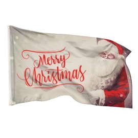 PHENO FLAGS Christmas Flag 90 x 150 cm – Weatherproof Flag with Metal Eyelets and Special Sealing Technology – Double Hemmed Flag with Brilliant and Vibrant Colours